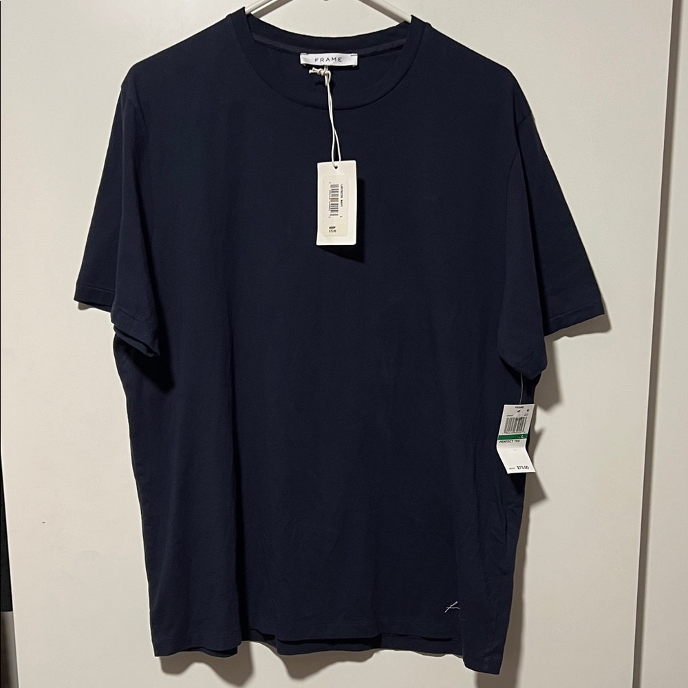 Frame Denim Dark Blue Short Sleeve Perfect Tee